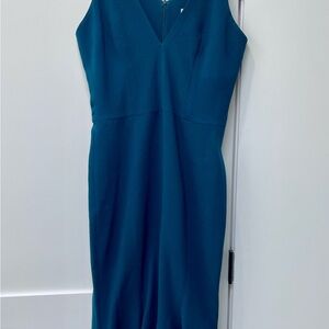 Dress the Population Blue Sleeveless V-Neck Maxi Dress